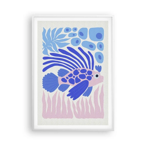 Poster in einem weißen Rahmen - In seinem Fahrwasser - 70x100 cm