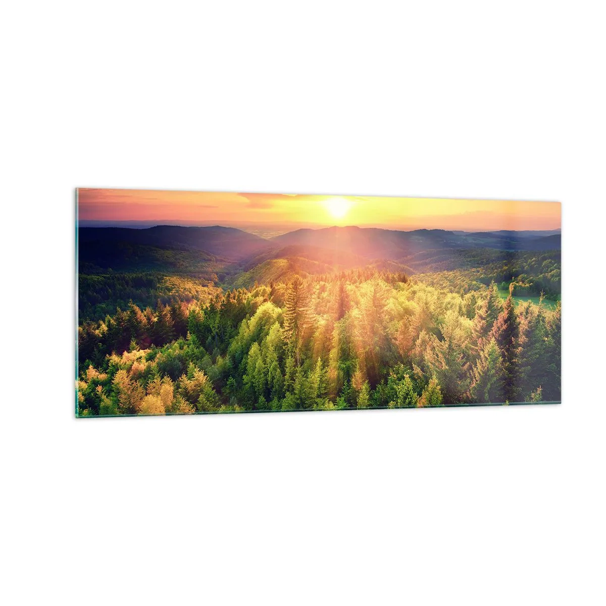 Glasbild - Bild auf glas - Scheitelpunkte und Spitzen - 100x40 cm