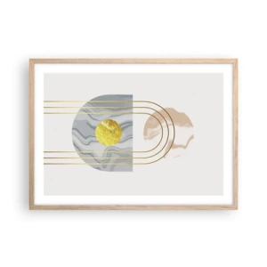 Poster in einem Rahmen aus heller Eiche - Helligkeit und Brillanz - 70x50 cm