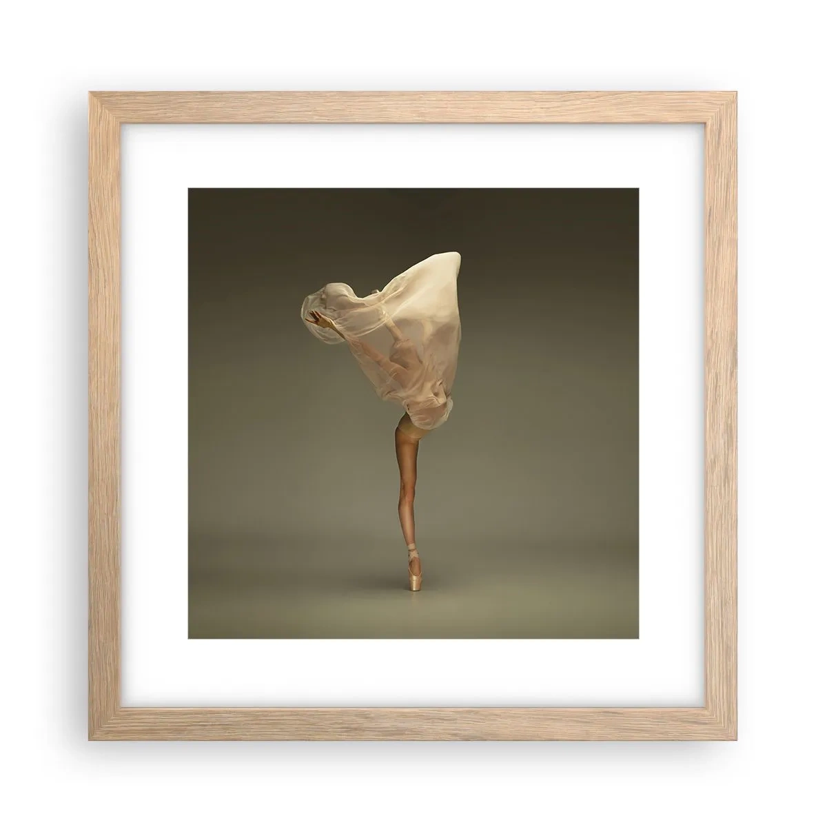 Poster in einem Rahmen aus heller Eiche - Es wird bald auffliegen - 30x30 cm