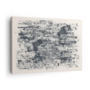 Bild auf Leinwand - Leinwandbild - Abstrakte neblige Komposition in Grautönen - 70x50cm - Nebelige Komposition - Moderne Wanddekoration für Wohnzimmer und Schlafzimmer ARTTOR