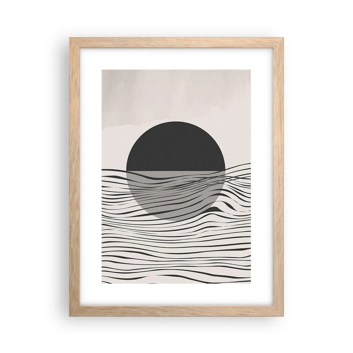 Poster in einem Rahmen aus heller Eiche - Halbe Komposition - 30x40 cm