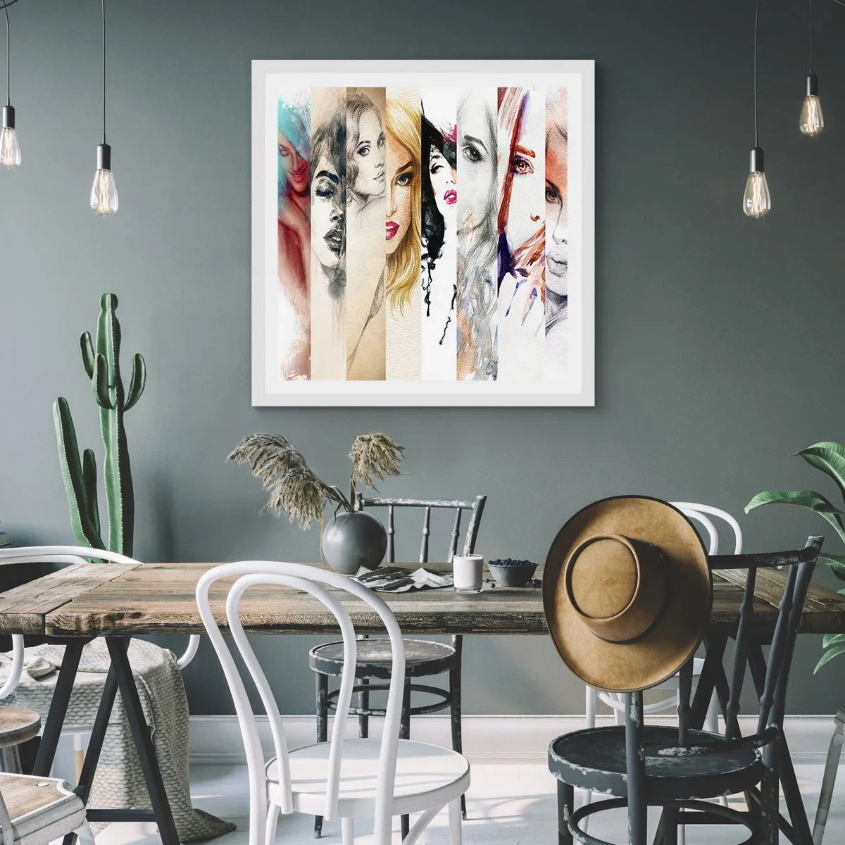 Poster in einem weißen Rahmen - Und es ist immer DU - 40x40 cm