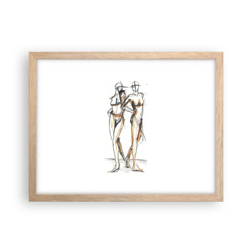 Poster in einem Rahmen aus heller Eiche - Studie der Gnade - 40x30 cm