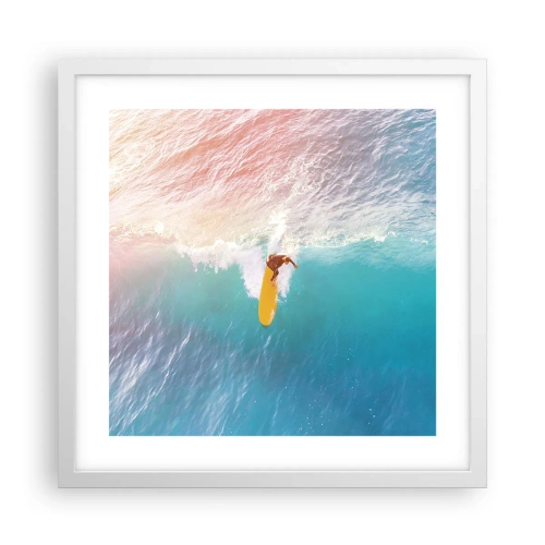 Poster in einem weißen Rahmen - Der Ozeanreiter - 40x40 cm