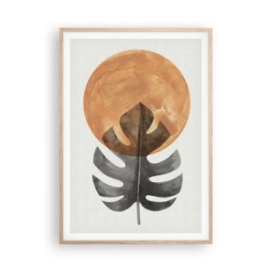 Poster in einem Rahmen aus heller Eiche - Immer die Sonne - 70x100 cm