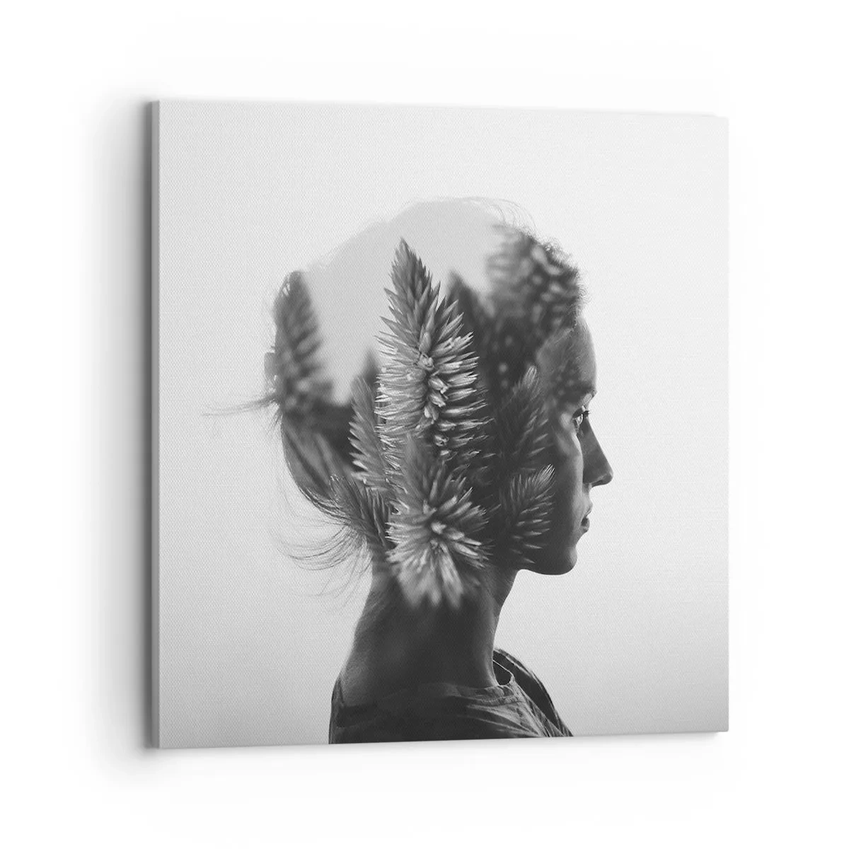 Bild auf Leinwand - Leinwandbild - Dame des Kiefernwaldes - 70x70 cm