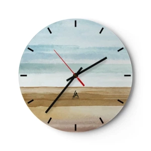 Wanduhr - Glasuhr - Trost - 40x40 cm