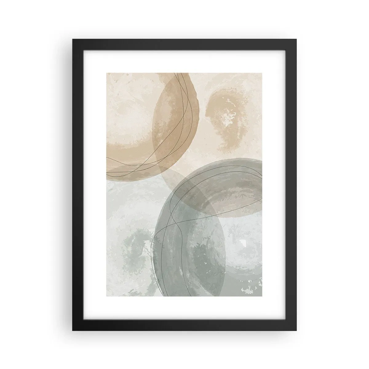 Poster in einem schwarzem Rahmen - Welten durchdringen - 30x40 cm