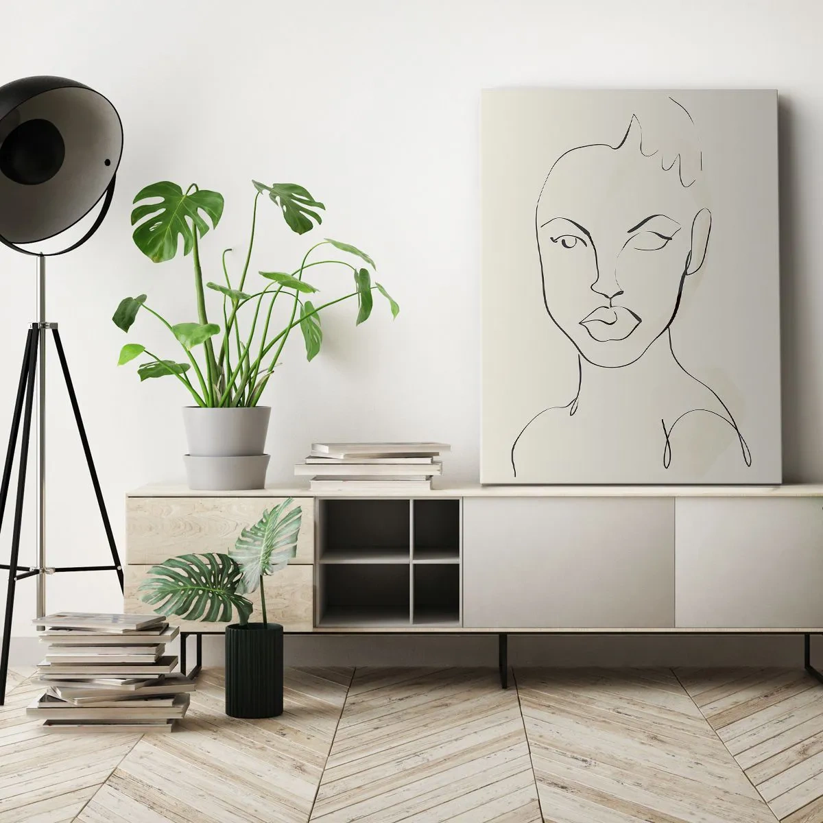 Bild auf Leinwand - Leinwandbild - Umriss der Sinnlichkeit - 55x100 cm