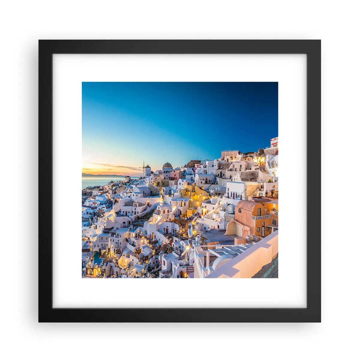 Poster in einem schwarzem Rahmen - Die Essenz des Griechischen - 30x30 cm