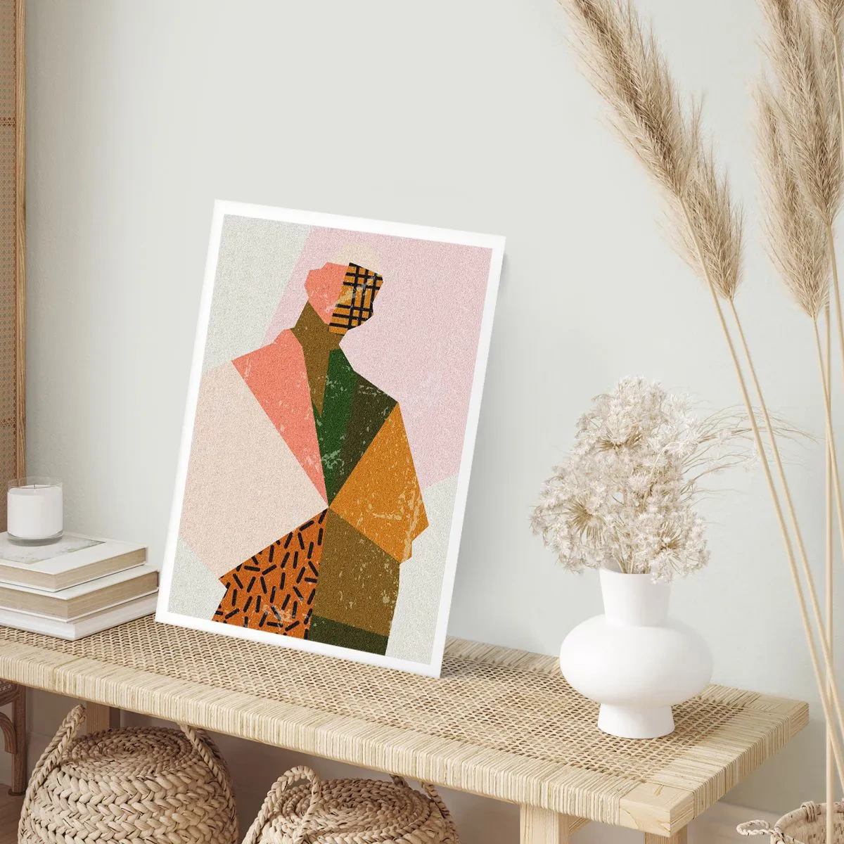 Poster - Abstrakte Silhouette in geometrischen Formen - 50x70cm - Mensch – ein komplexes Wesen - Moderne Wanddekoration für Wohnzimmer und Schlafzimmer ARTTOR