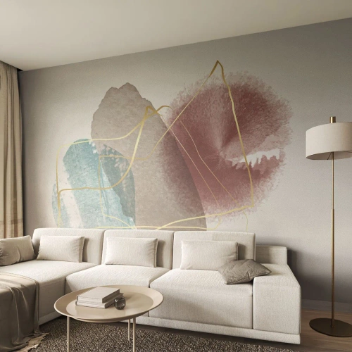 Fototapete Premium Sand - Korallen des Weltraums - Abstraktion, Stück, Modernes Muster - 350x256 cm