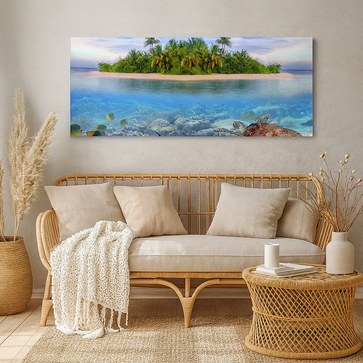 Bild auf Leinwand - Leinwandbild - Heavenly Island lädt dich ein - 30x30 cm