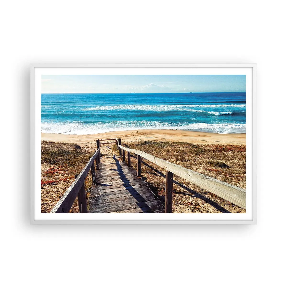 Poster in einem weißen Rahmen - Lauf! - 100x70 cm