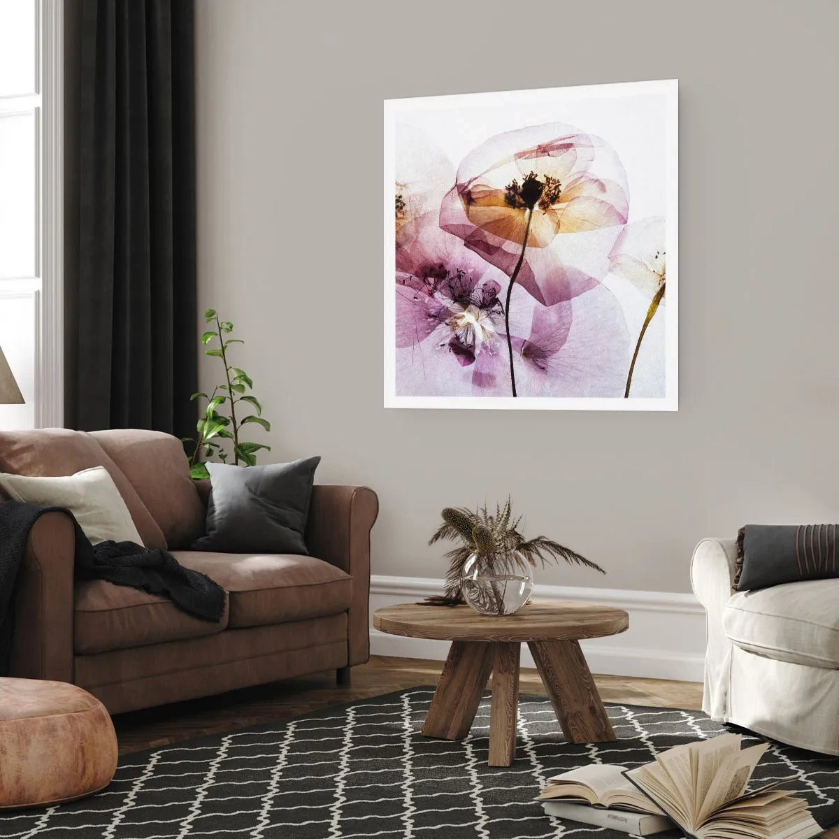 Poster - Transparente Körperblumen - 50x50 cm