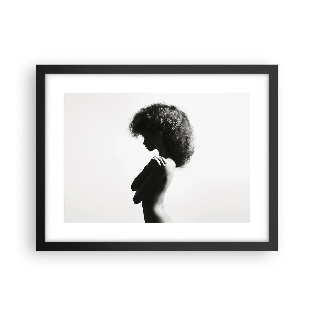 Poster in einem schwarzem Rahmen - Wie eine Blume auf einem schlanken Stiel - 40x30 cm