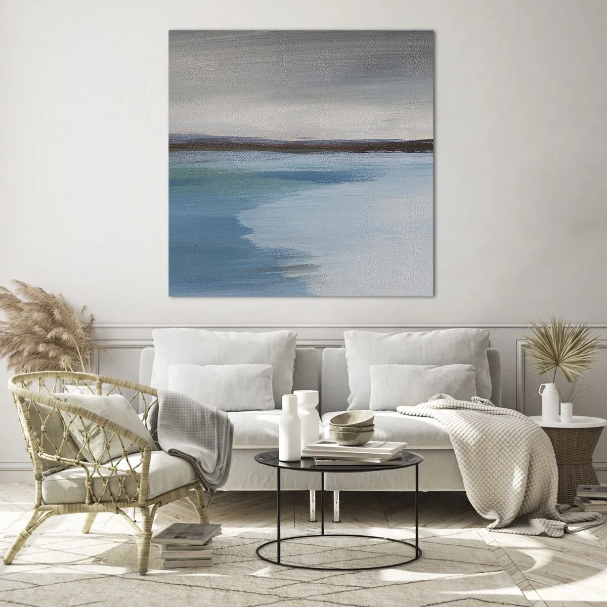 Glasbild - Bild auf glas - Horizontale Landschaft - 60x60 cm