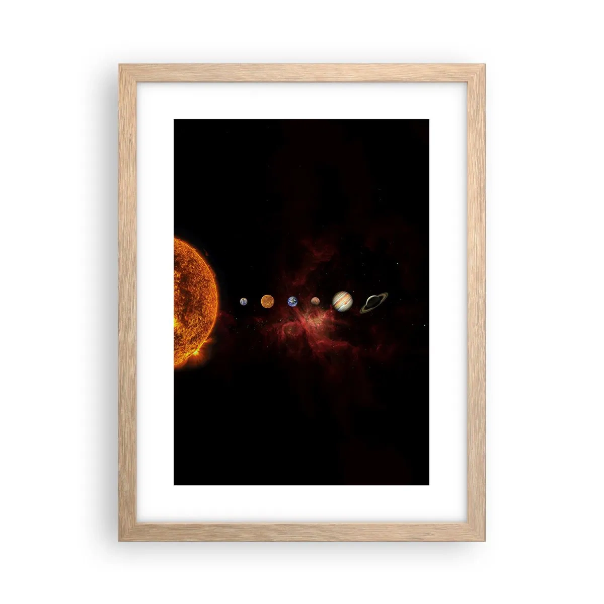 Poster in einem Rahmen aus heller Eiche - Unsere Nachbarschaft - 30x40 cm