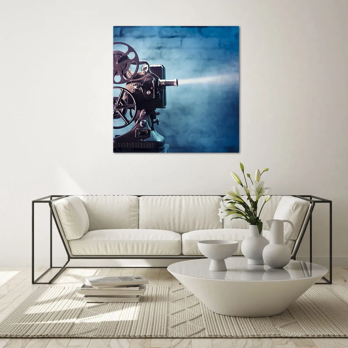 Glasbild - Bild auf glas - Im alten Kino - 30x30 cm