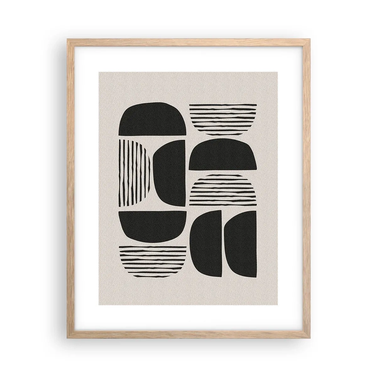 Poster in einem Rahmen aus heller Eiche - Halbherzige Deals - 40x50 cm