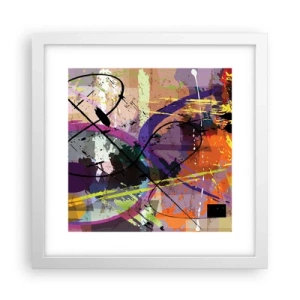 Poster in einem weißen Rahmen - Du kannst geradeaus oder umhergehen - 30x30 cm