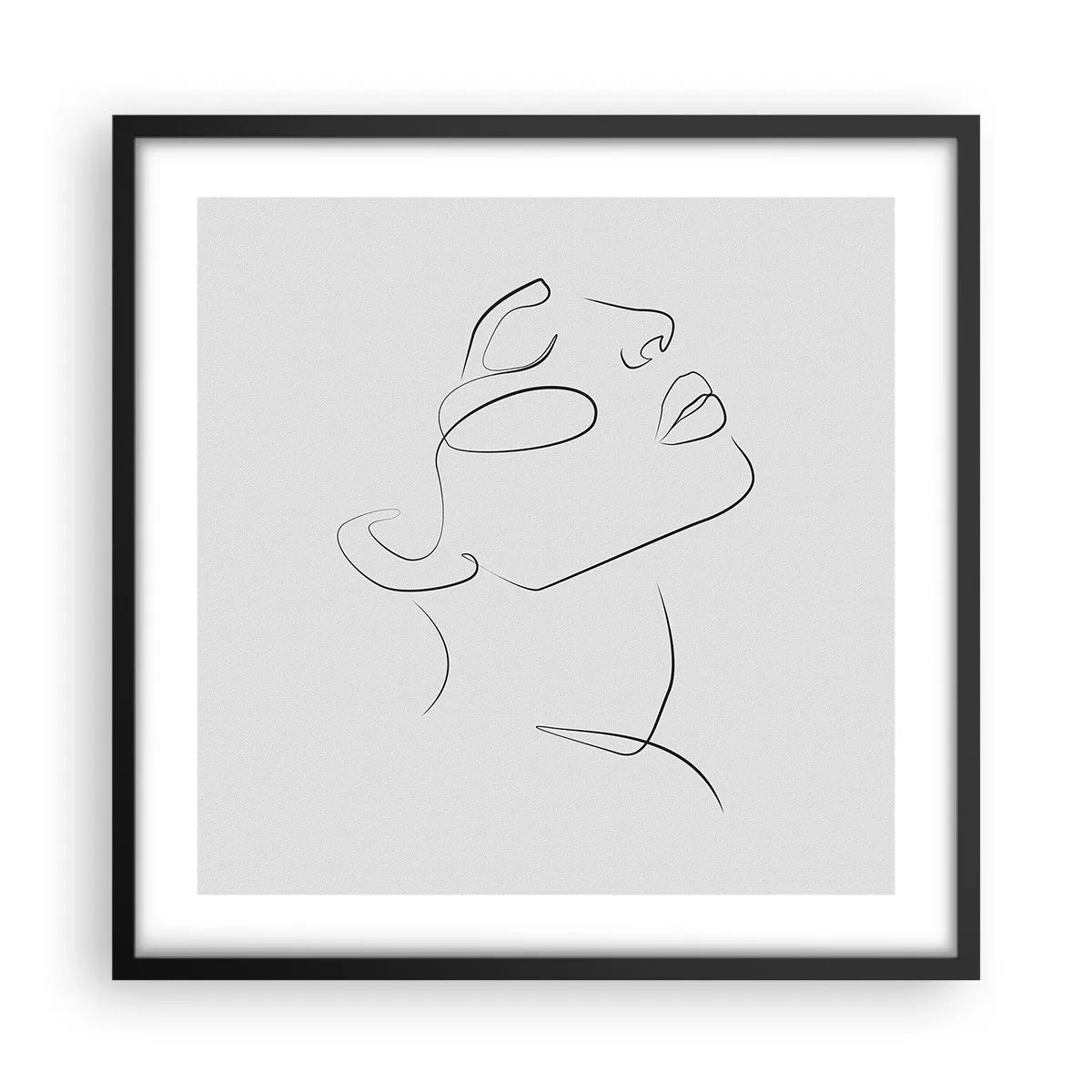 Poster in einem schwarzem Rahmen - Die Drehungen und Wendungen der Träume - 50x50 cm