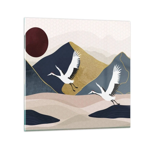 Glasbild - Bild auf glas - Es ist wieder ein Tag VERFLOGEN - 30x30 cm