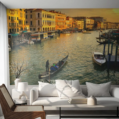 Selbstklebende Fototapete Deluxe Sticker - Auf der Sonnenseite der Straße - Stadt, Venedig, Italien - 500x350 cm