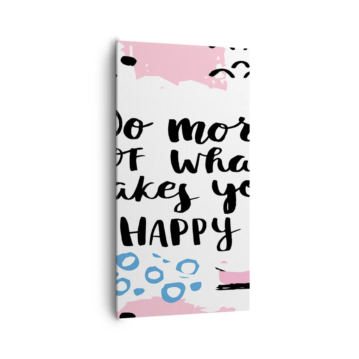 Bild auf Leinwand - Leinwandbild - Wie man glücklich wird - 65x120 cm