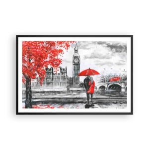 Poster in einem schwarzem Rahmen - Verliebt in London - 91x61 cm