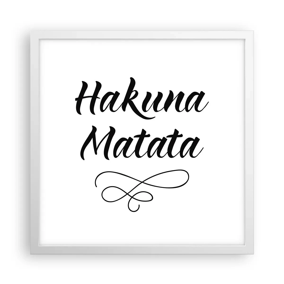 Poster in einem weißen Rahmen - Bester Ratschlag - 40x40 cm