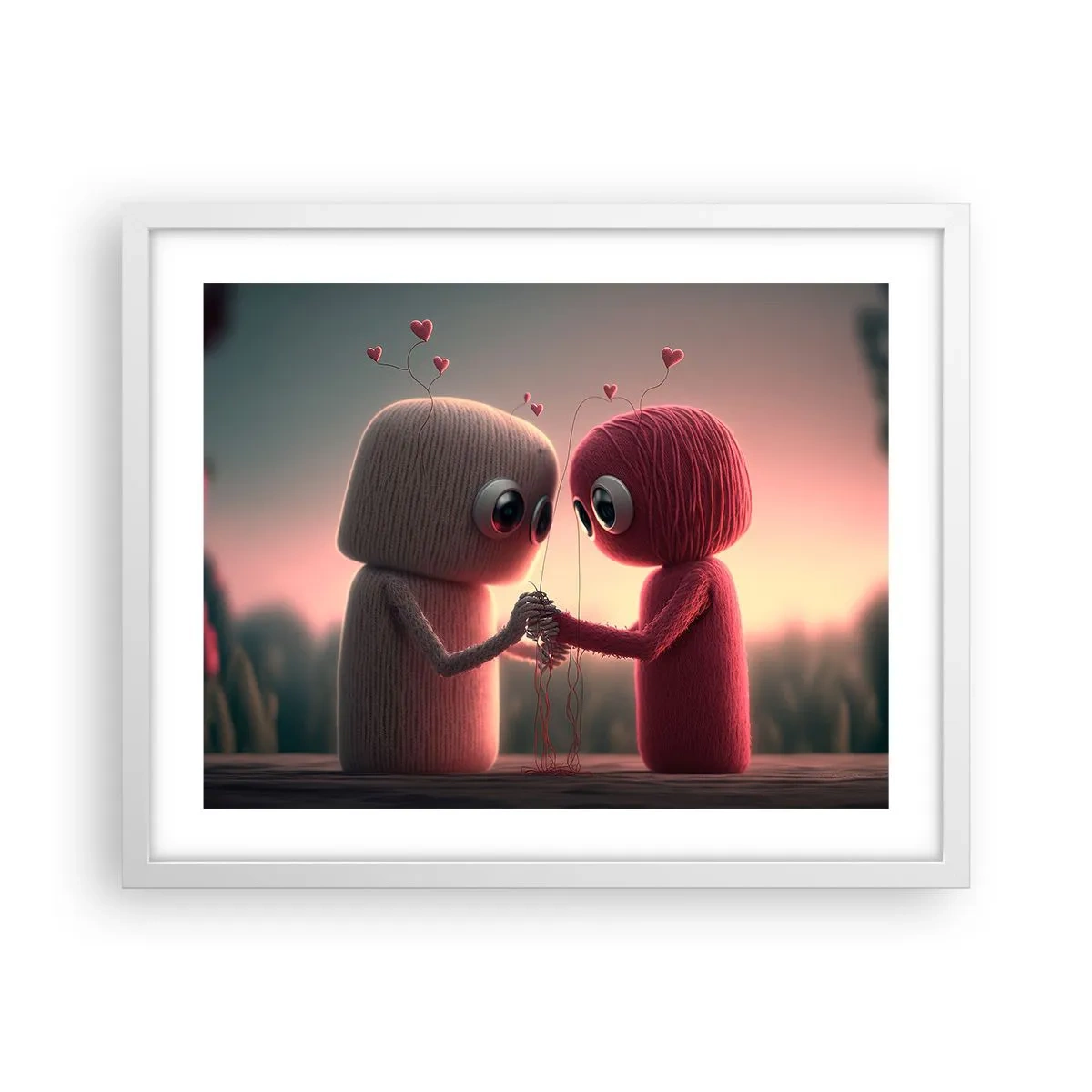 Poster in einem weißen Rahmen - Jeder darf lieben - 50x40 cm
