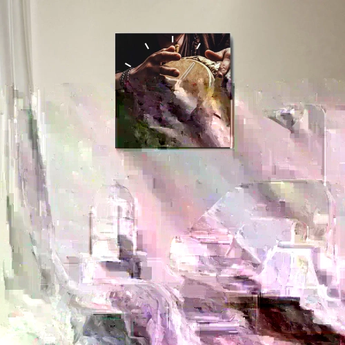 Wanduhr - Glasuhr - Im Rhythmus des Herzens - 40x40 cm