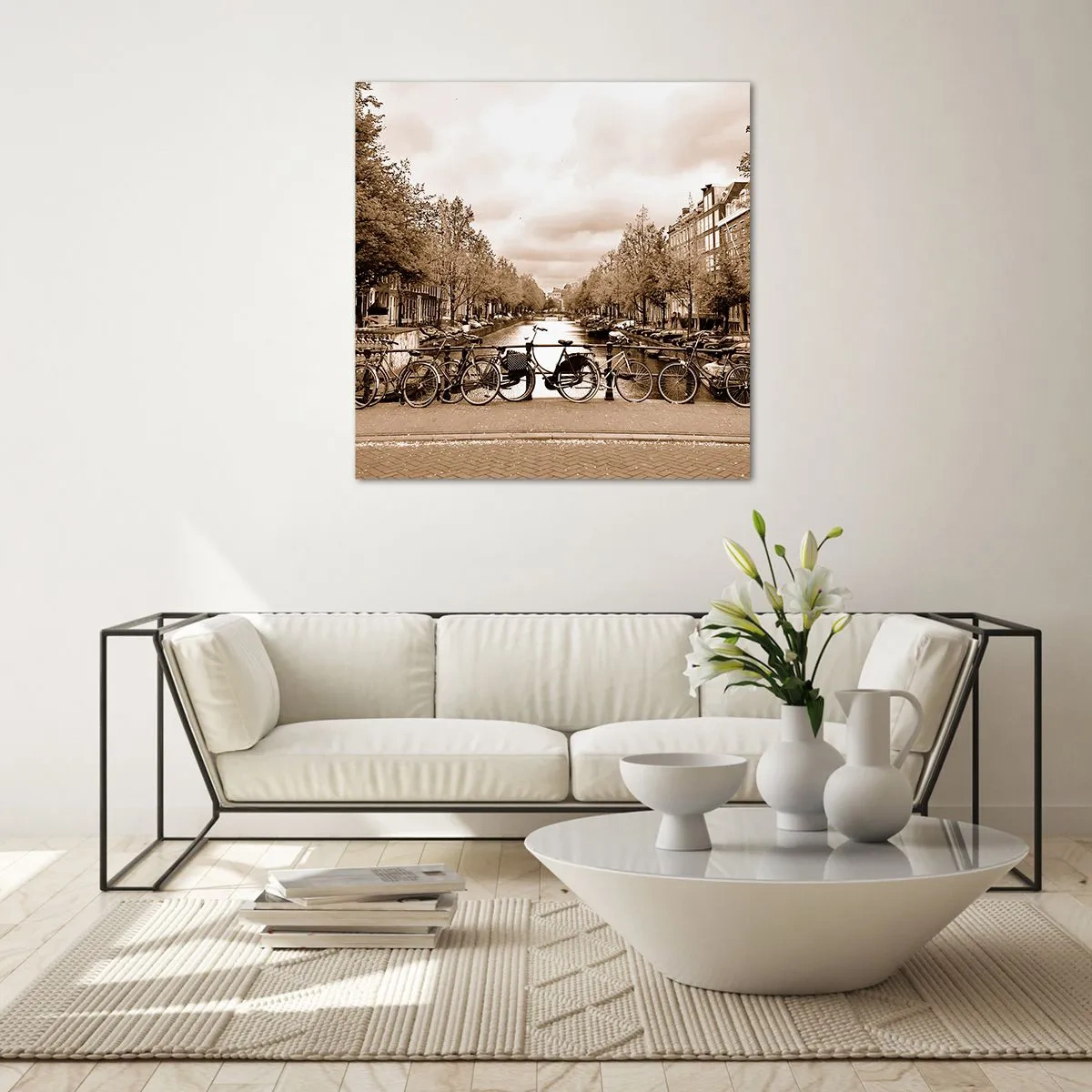 Glasbild - Bild auf glas - Niederländische Atmosphäre - 40x40 cm