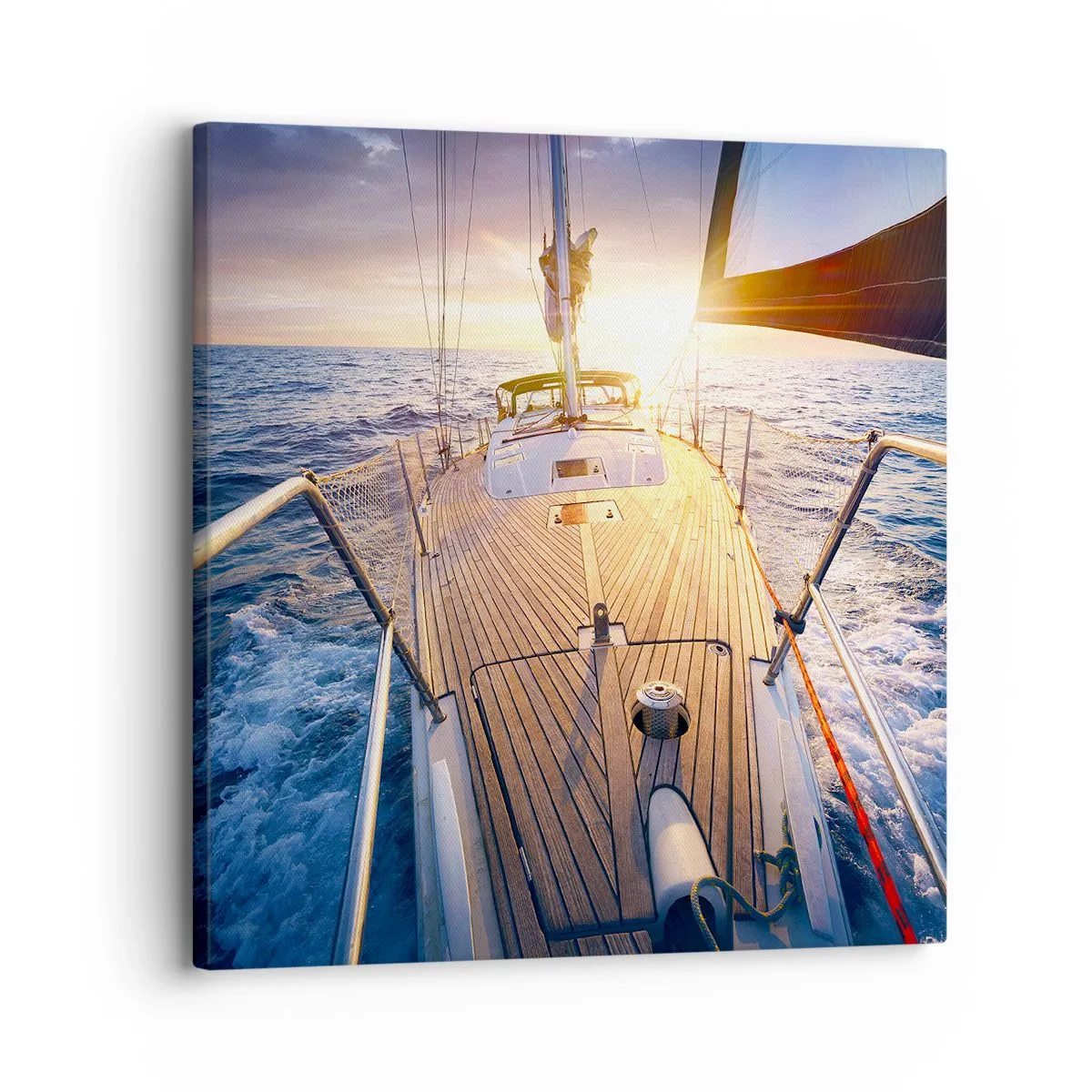 Bild auf Leinwand - Leinwandbild - Laufen unter den Wellen - 30x30 cm