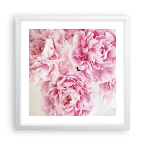 Poster in einem weißen Rahmen - In rosa Glamour - 40x40 cm