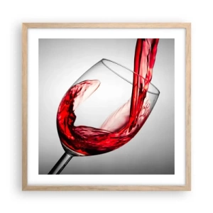 Poster in einem Rahmen aus heller Eiche - Farbe – Bewegung – Klang - 50x50 cm