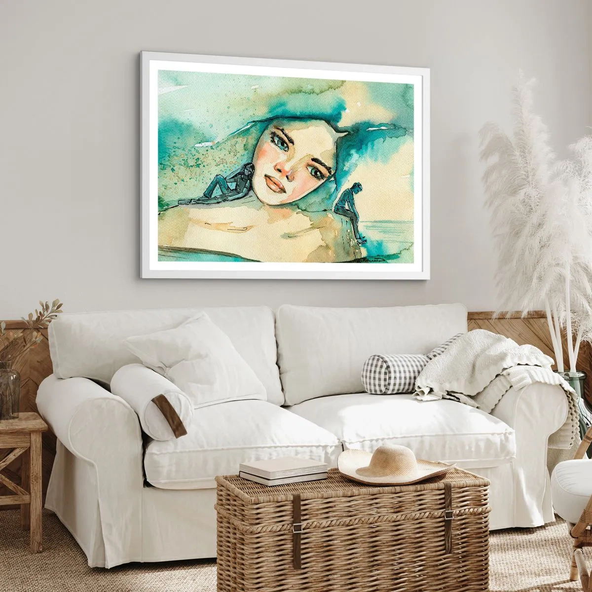 Poster in einem weißen Rahmen - Bin ich blau? - 100x70 cm