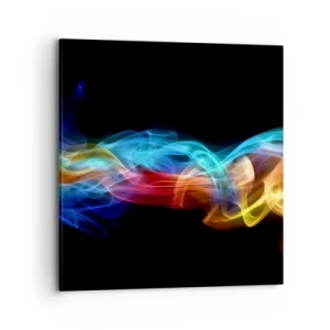 Bild auf Leinwand - Leinwandbild - Regenbogentanz der Nebel - 70x70 cm