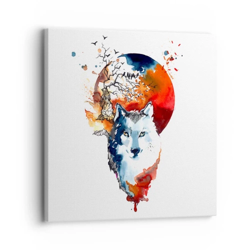 Bild auf Leinwand - Leinwandbild - Nase an Nase mit der Nacht - 30x30 cm