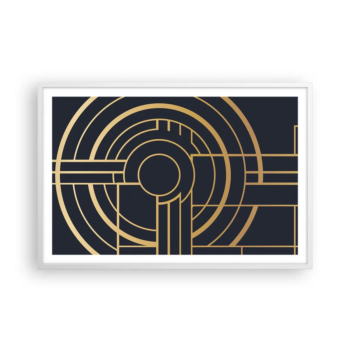 Poster in einem weißen Rahmen - Wendungen der Dinge - 91x61 cm