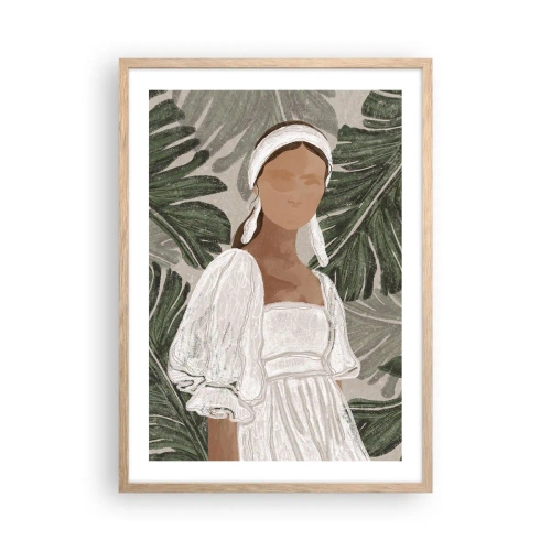 Poster in einem Rahmen aus heller Eiche - Exotisches Porträt - 50x70 cm