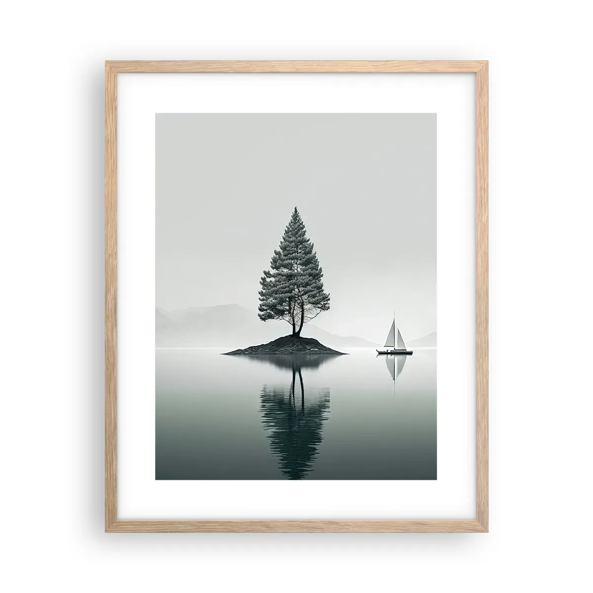 Poster in einem Rahmen aus heller Eiche - Traum - 40x50 cm