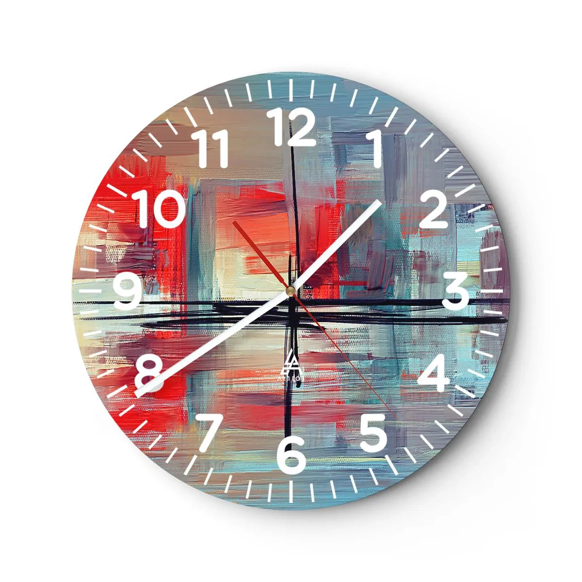Wanduhr - Glasuhr - Landschaft in einer unbekannten Dimension - 40x40 cm
