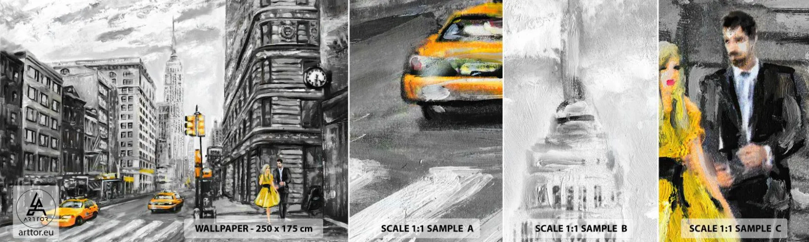 Fototapetenmuster Standard Eco - Eine New Yorker Geschichte - Stadt, New York, Die Architektur - 100x30 cm