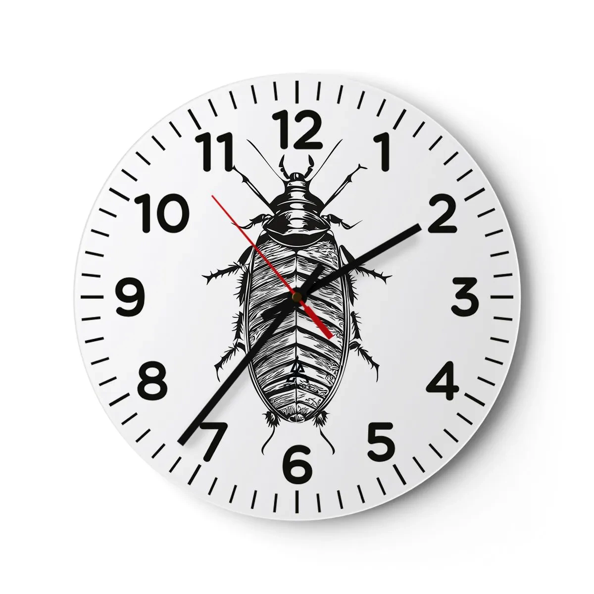 Wanduhr - Glasuhr - Was für ein Exemplar! - 40x40 cm