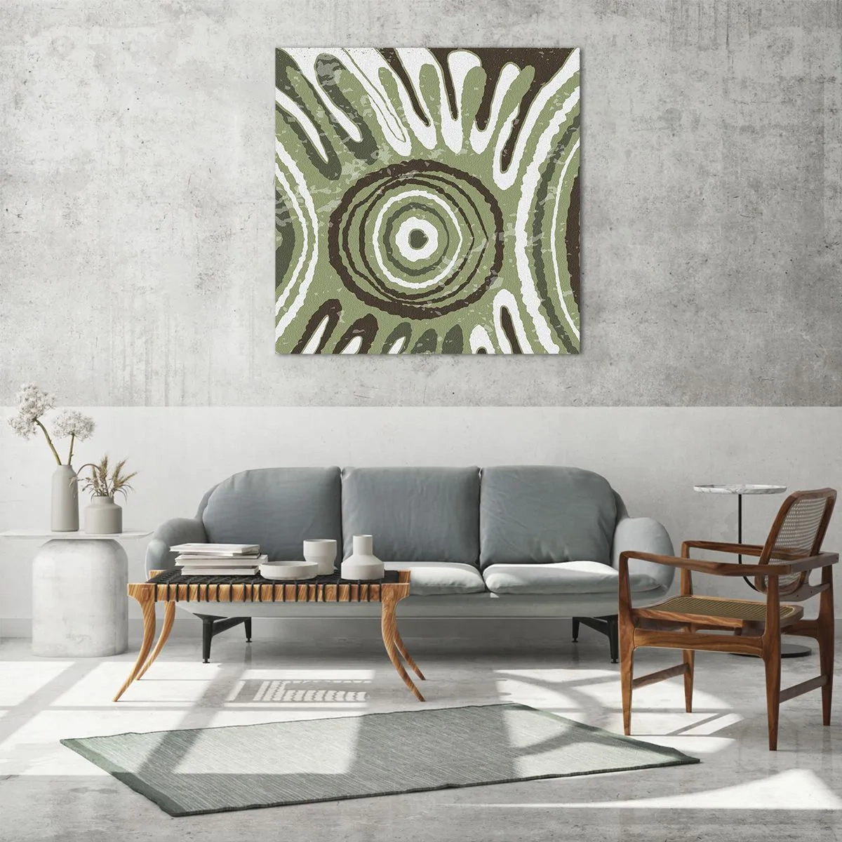 Glasbild - Bild auf glas - Explosion von Emotionen - 70x70 cm