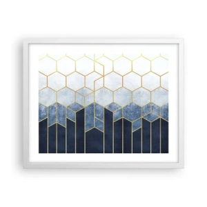 Poster in einem weißen Rahmen - Komposition im synkopischen Rhythmus - 50x40 cm