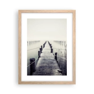 Poster in einem Rahmen aus heller Eiche - Tauchen Sie in Ruhe ein - 30x40 cm